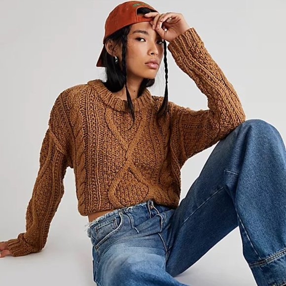 Free People Cutting Edge Cable Pullover - Picture 3 of 4